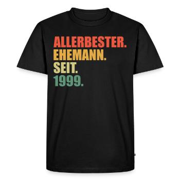 Best husband since 1999 25th wedding anniversary - Men's Premium Organic T-Shirt - black - Front - Nico (187cm)