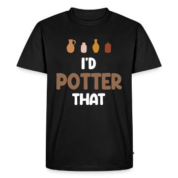 Je ferais cette œuvre d’art de poterie amusante - T-shirt Premium bio Homme - noir - Devant - Nico (187cm)