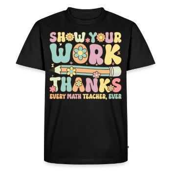 Professeur d’école groovy - T-shirt Premium bio Homme - noir - Devant - Nico (187cm)