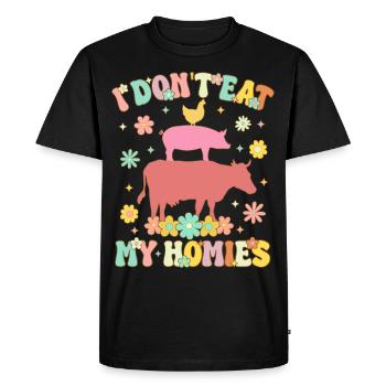 Groovy Vegan Régime végétalien à base de plantes Véganisme - T-shirt Premium bio Homme - noir - Devant - Nico (187cm)