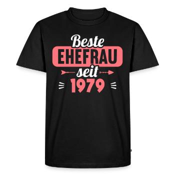 Best wife since 1979 45th wedding anniversary - Men's Premium Organic T-Shirt - black - Front - Nico (187cm)