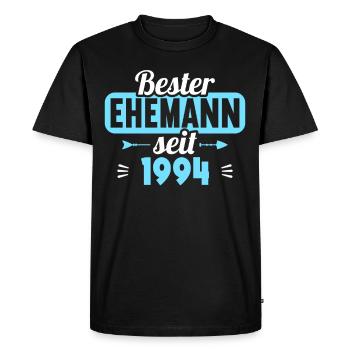 Best husband since 1994 30th wedding anniversary - Men's Premium Organic T-Shirt - black - Front - Nico (187cm)