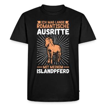 Icelandic Horse Icelandic Pony Isi Gift - Men's Premium Organic T-Shirt - black - Front - Nico (187cm)