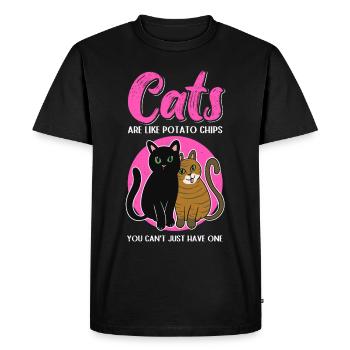 Les chats sont comme un cadeau de propriétaire de chat chat - T-shirt Premium bio Homme - noir - Devant - Nico (187cm)
