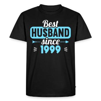 Best husband since 1999 25th wedding anniversary - Men's Premium Organic T-Shirt - black - Front - Nico (187cm)