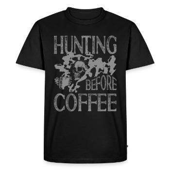 Professional Ghost Hunter Funny Hunting Coffee - Men's Premium Organic T-Shirt - black - Front - Nico (187cm)