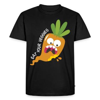 Mangez vos légumes végétalien végétal légumes végétalien végétalien - T-shirt Premium bio Homme - noir - Devant - Nico (187cm)