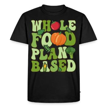 Véganisme végétalien groovy - T-shirt Premium bio Homme - noir - Devant - Nico (187cm)