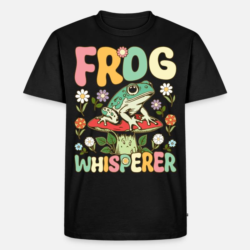 Groovy Frog Lovers - Men's Premium Organic T-Shirt - black