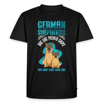 Bergers allemands berger allemand cadeau - T-shirt Premium bio Homme - noir - Devant - Nico (187cm)