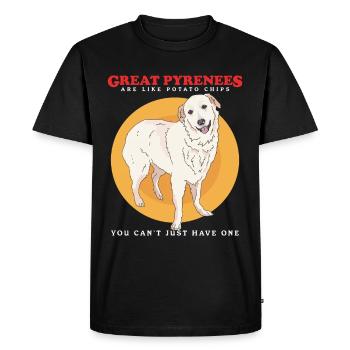 Chien de montagne des Pyrénées propriétaires de chiens chien cadeau - T-shirt Premium bio Homme - noir - Devant - Nico (187cm)