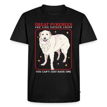 Chien de montagne des Pyrénées chien propriétaire chien cadeau - T-shirt Premium bio Homme - noir - Devant - Nico (187cm)