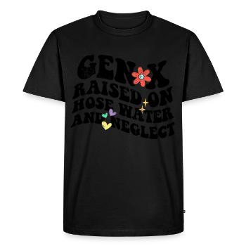 La génération X rétro élevée à l’eau et à la négligence - T-shirt Premium bio Homme - noir - Devant - Nico (187cm)