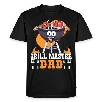 Grillmaster Papa BBQ Grill Griller Barbecue Fumoir - T-shirt Premium bio Homme - noir - Devant - Nico (187cm)