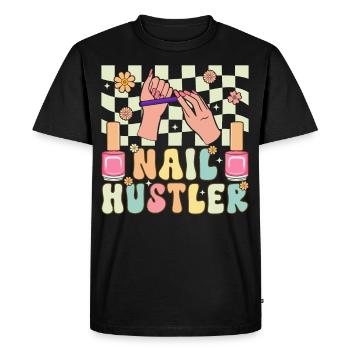 Groovy Nail Tech Nail Artist - Men's Premium Organic T-Shirt - black - Front - Nico (187cm)