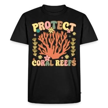 Groovy Coral Aquarium Aquariophile - T-shirt Premium bio Homme - noir - Devant - Nico (187cm)