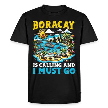 Boracay Philippines Vacances d’été Boaracay Beach - T-shirt Premium bio Homme - noir - Devant - Nico (187cm)