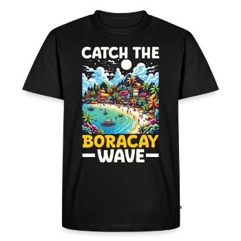 Boracay Philippines Vacances d’été Boaracay Beach - T-shirt Premium bio Homme - noir - Devant - Nico (187cm)