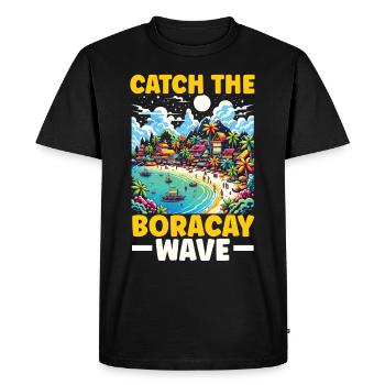 Boracay Philippines Vacances d’été Boaracay Beach - T-shirt Premium bio Homme - noir - Devant - Nico (187cm)