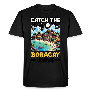 Boracay Philippines Summer Vacation Boaracay Beach - Men's Premium Organic T-Shirt - black - Front - Nico (187cm)