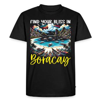 Boracay Philippines Vacances d’été Boaracay Beach - T-shirt Premium bio Homme - noir - Devant - Nico (187cm)