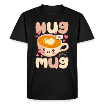 Morning Cuddle Breakfast Bowl! - Men's Premium Organic T-Shirt - black - Front - Nico (187cm)