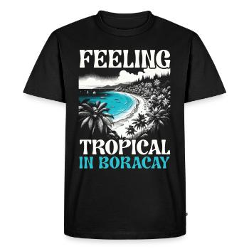 Boracay Philippines Vacances d’été Boaracay Beach - T-shirt Premium bio Homme - noir - Devant - Nico (187cm)