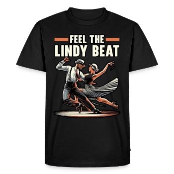 Lindy Hop Dancer Swinging Dancing Swing Dance - Men's Premium Organic T-Shirt - black - Front - Nico (187cm)