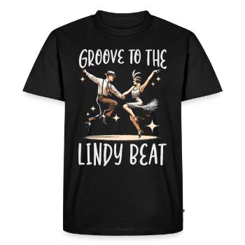 Lindy Hop Dancer Swinging Dancing Swing Dance - Men's Premium Organic T-Shirt - black - Front - Nico (187cm)