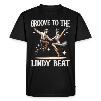 Lindy Hop Dancer Swinging Dancing Swing Dance - Men's Premium Organic T-Shirt - black - Front - Nico (187cm)