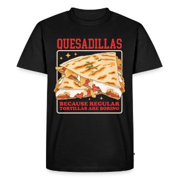 Quesadilla Tortillas Quesadillas Cadeau - T-shirt Premium bio Homme - noir - Devant - Nico (187cm)