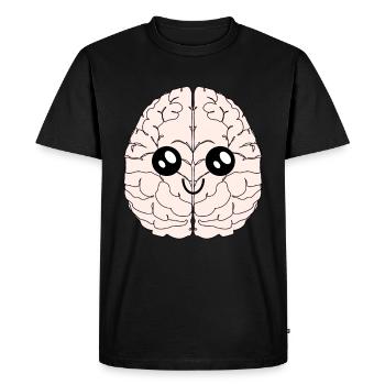 Brain Autism Asperger's Kavaii Intelligence - Men's Premium Organic T-Shirt - black - Front - Nico (187cm)