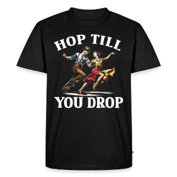 Lindy Hop Dancer Swinging Dancing Swing Dance - Men's Premium Organic T-Shirt - black - Front - Nico (187cm)