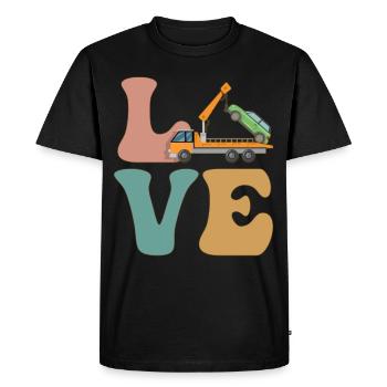 LOVE Tow Truck Driver Towing Service Towing Service - Men's Premium Organic T-Shirt - black - Front - Nico (187cm)