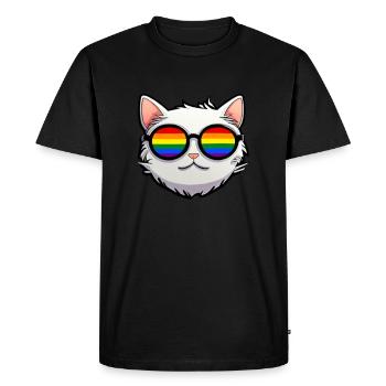 LGBTQ Katze - Männer Premium Bio T-Shirt - Schwarz - Vorne - Nico (187cm)