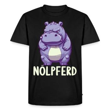 Hippo Hippo Complain Complainer Nölpferd - T-shirt Premium bio Homme - noir - Devant - Nico (187cm)