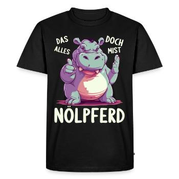 Hippo Hippo Complain Complainer Nölpferd - T-shirt Premium bio Homme - noir - Devant - Nico (187cm)