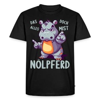 Hippo Hippo Complain Complainer Nölpferd - T-shirt Premium bio Homme - noir - Devant - Nico (187cm)