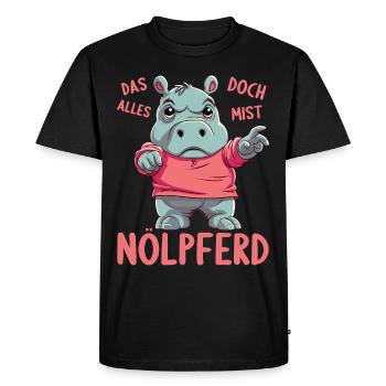 Hippo Hippo Complain Complainer Nölpferd - T-shirt Premium bio Homme - noir - Devant - Nico (187cm)