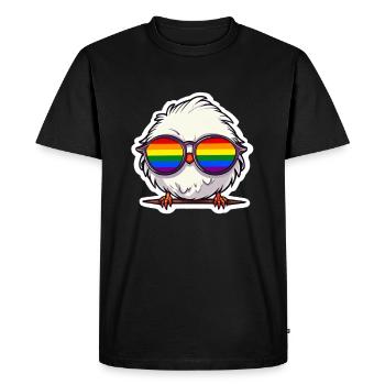 LGBTQ Vogel - Männer Premium Bio T-Shirt - Schwarz - Vorne - Nico (187cm)