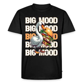Big Mood, Big Food - Men's Premium Organic T-Shirt - black - Front - Nico (187cm)