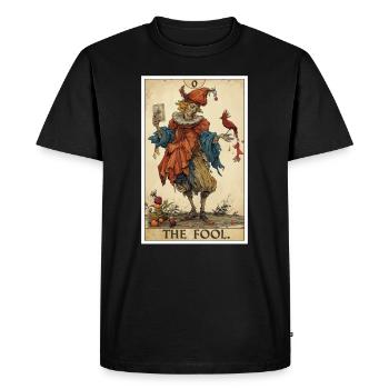 Cartes de tarot Carte de tarot Le fou Le fou - T-shirt Premium bio Homme - noir - Devant - Nico (187cm)