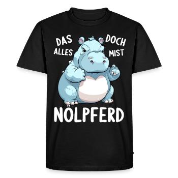 Hippo Hippo Complain Complainer Nölpferd - T-shirt Premium bio Homme - noir - Devant - Nico (187cm)