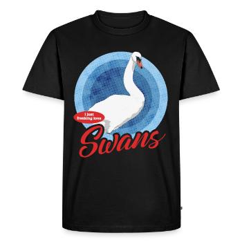 Cygne Cygne amant cygnes cadeau - T-shirt Premium bio Homme - noir - Devant - Nico (187cm)