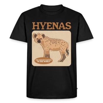 Hyena Hyena Spotted Hyena Gift - Men's Premium Organic T-Shirt - black - Front - Nico (187cm)