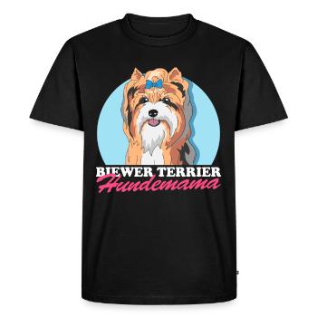 Biewer Terrier chien maman chien propriétaire cadeau - T-shirt Premium bio Homme - noir - Devant - Nico (187cm)
