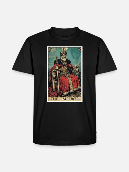 Tarotkort Kejseren Herskeren - Herre Premium økologisk T-shirt - sort