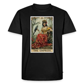 Carte de Tarot L’Impératrice Le Souverain - T-shirt Premium bio Homme - noir - Devant - Nico (187cm)