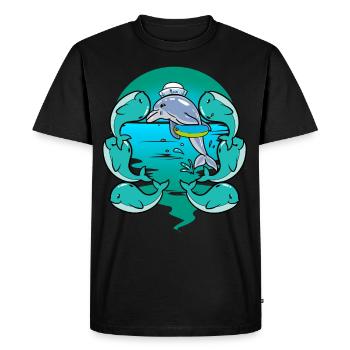 Bébé, Baleine, Poisson, Mammifères Marins, Enfants, Enfant En Bas Âge - T-shirt Premium bio Homme - noir - Devant - Nico (187cm)