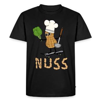Cacahuète Cuire Légume Cuisson Rapide Cuisson Patin - T-shirt Premium bio Homme - noir - Devant - Nico (187cm)